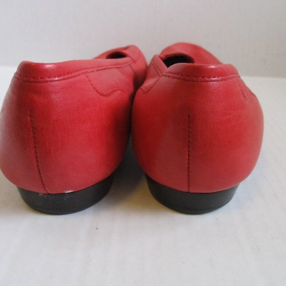 *ENZO Angiolini Orange Peach Tangerine Leather Slip-On Flats - Picture 6 of 8